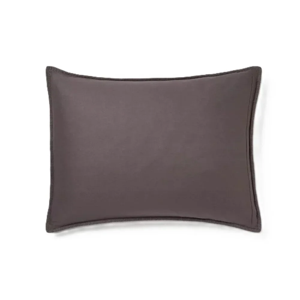 Threshold Dark Gray Space Dyed Linen Blend Standard 20